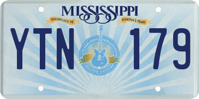 MS license plate YTN179