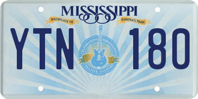 MS license plate YTN180