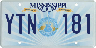 MS license plate YTN181
