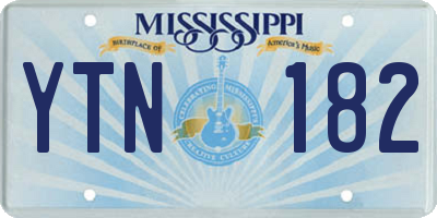 MS license plate YTN182