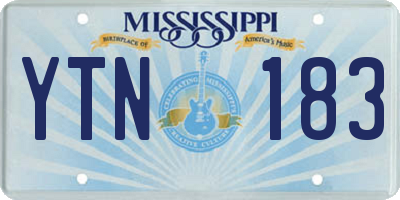 MS license plate YTN183