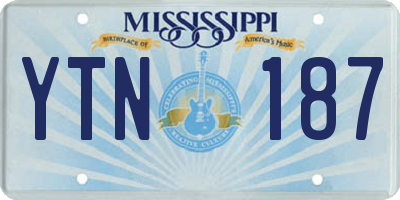 MS license plate YTN187