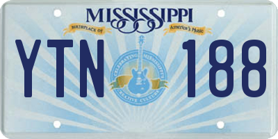 MS license plate YTN188