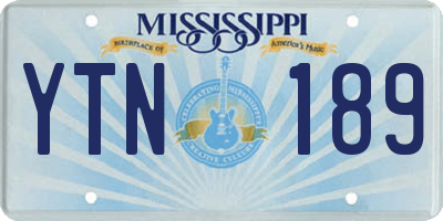 MS license plate YTN189