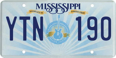 MS license plate YTN190