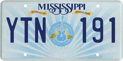 MS license plate YTN191