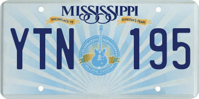 MS license plate YTN195