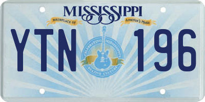 MS license plate YTN196