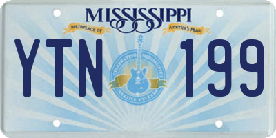 MS license plate YTN199