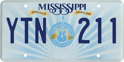 MS license plate YTN211