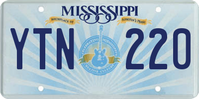 MS license plate YTN220