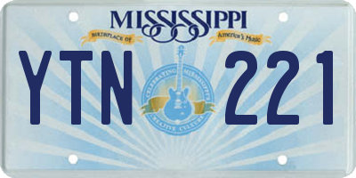 MS license plate YTN221