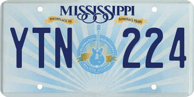MS license plate YTN224
