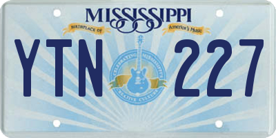 MS license plate YTN227