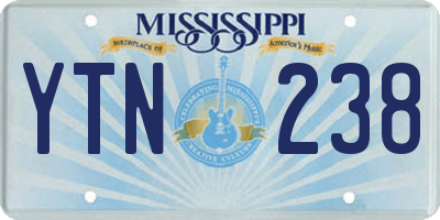 MS license plate YTN238