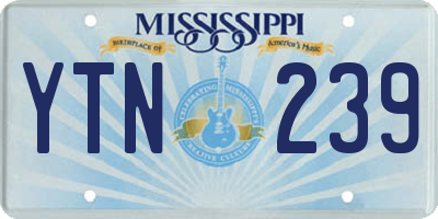 MS license plate YTN239
