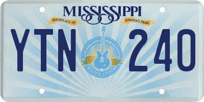 MS license plate YTN240