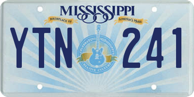 MS license plate YTN241