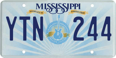 MS license plate YTN244