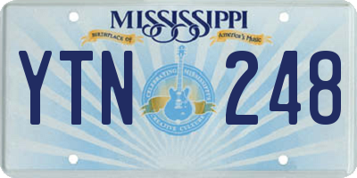 MS license plate YTN248