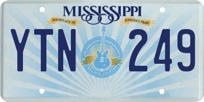 MS license plate YTN249