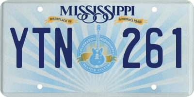 MS license plate YTN261