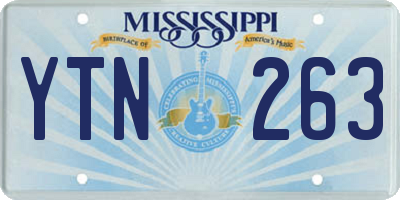 MS license plate YTN263