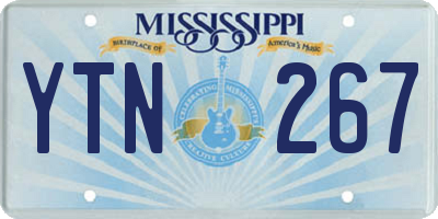 MS license plate YTN267