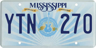 MS license plate YTN270