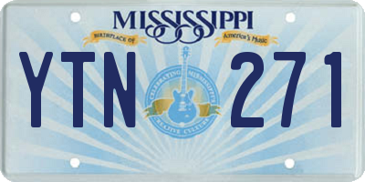 MS license plate YTN271