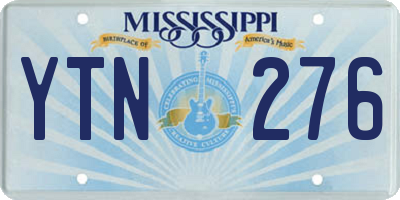 MS license plate YTN276