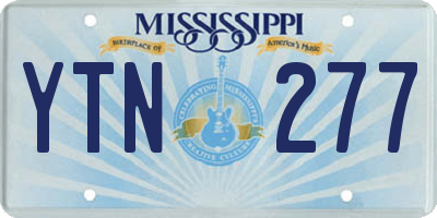 MS license plate YTN277