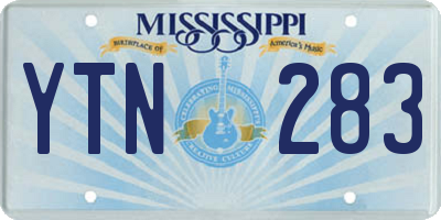 MS license plate YTN283