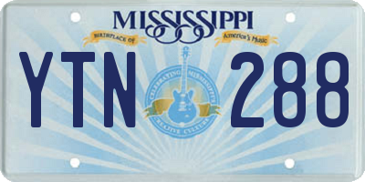 MS license plate YTN288