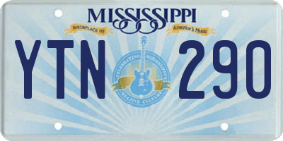 MS license plate YTN290
