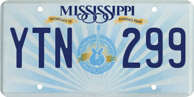 MS license plate YTN299