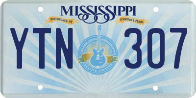 MS license plate YTN307