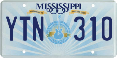 MS license plate YTN310