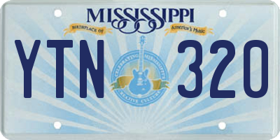 MS license plate YTN320