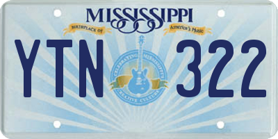 MS license plate YTN322