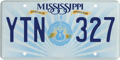 MS license plate YTN327