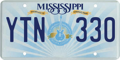 MS license plate YTN330