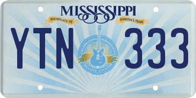 MS license plate YTN333