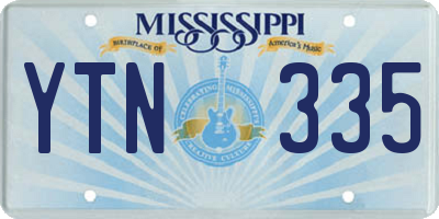 MS license plate YTN335