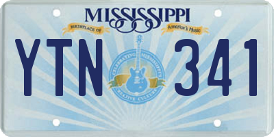 MS license plate YTN341