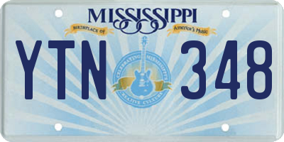 MS license plate YTN348
