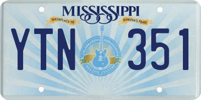 MS license plate YTN351