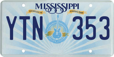 MS license plate YTN353
