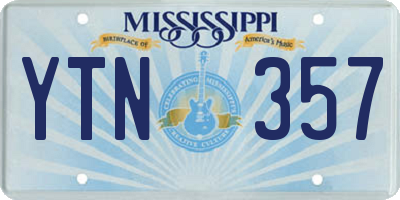 MS license plate YTN357