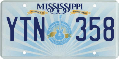MS license plate YTN358